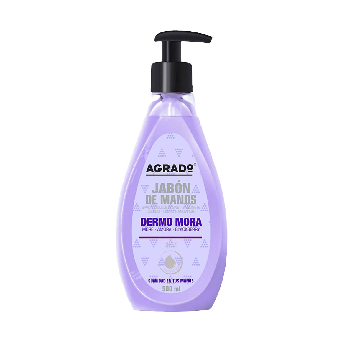 Рідке мило для рук Agrado Liquid Hand Soap Dermo Blackberry, 500 мл